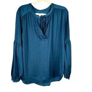 Loft Blue Lightweight Loose Fit Long Sleeve Top Large